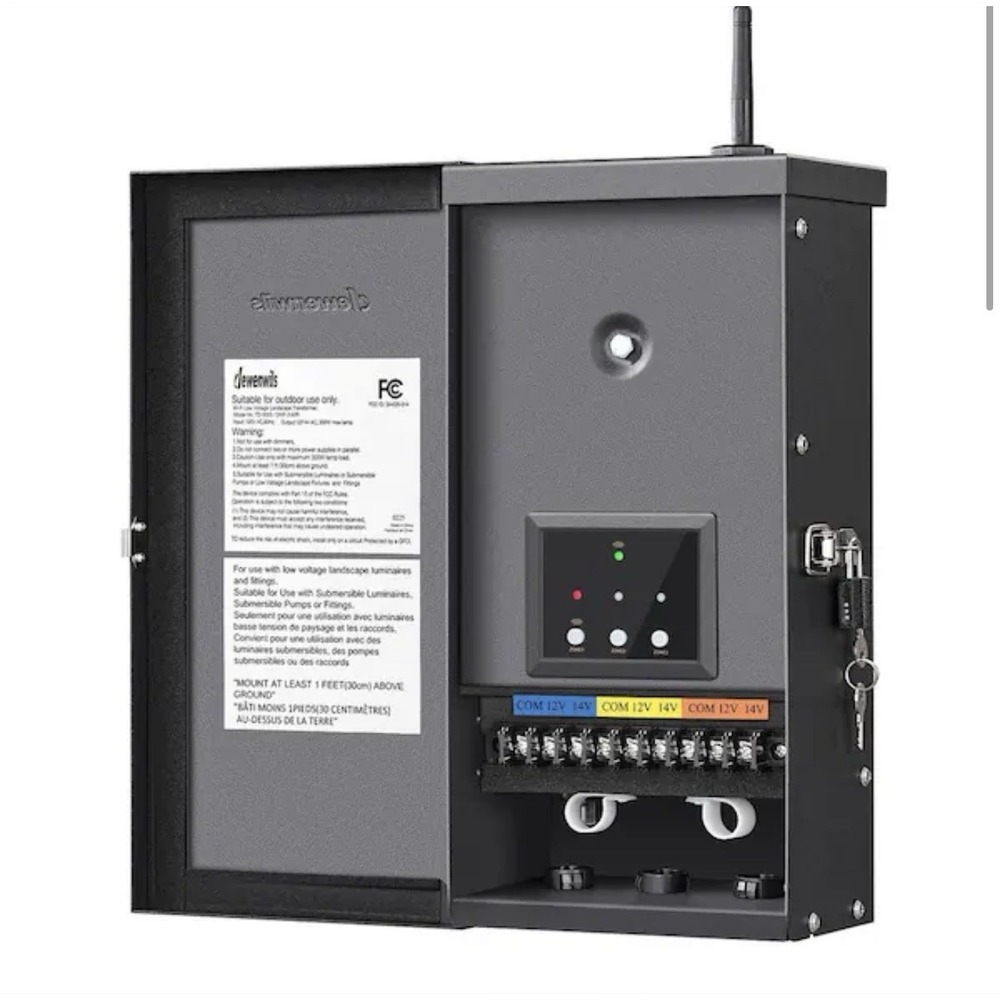 300W Low Voltage Landscape Transformer WiFi with 3 Zones, 120V AC to 12/14V AC